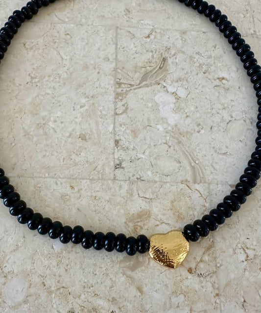 Mini Gold Heart Choker