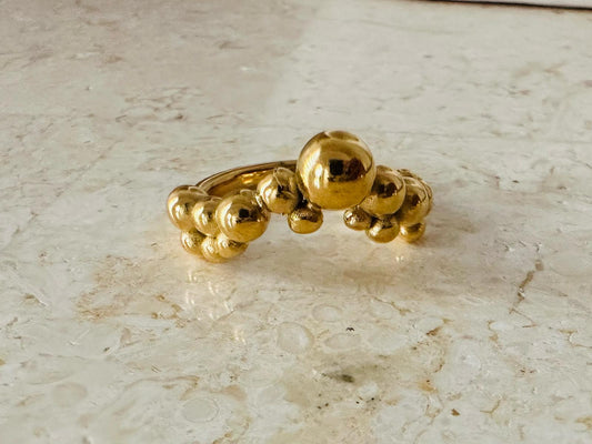 Gold Bubbles Ring