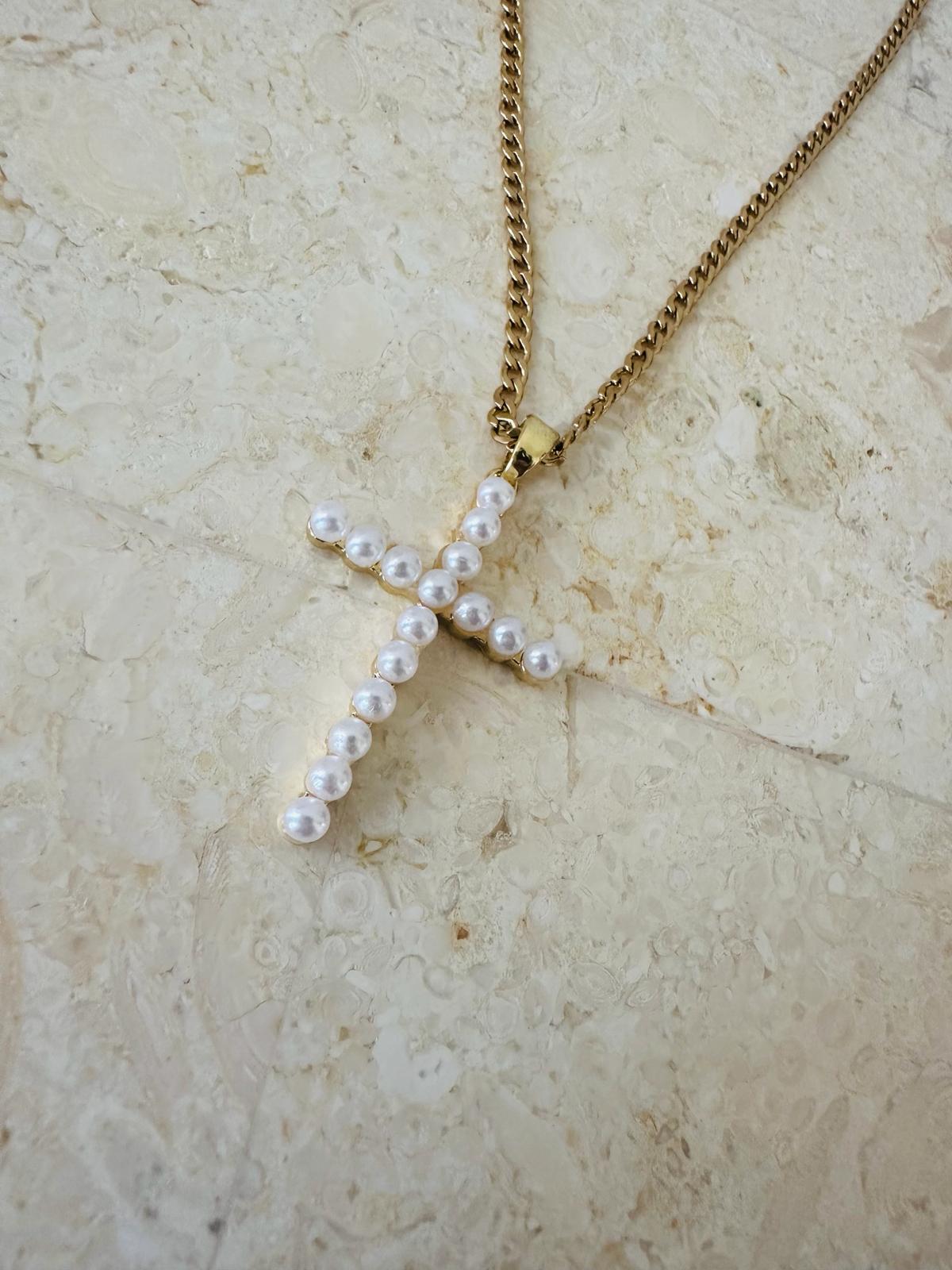 White Pearls Cross