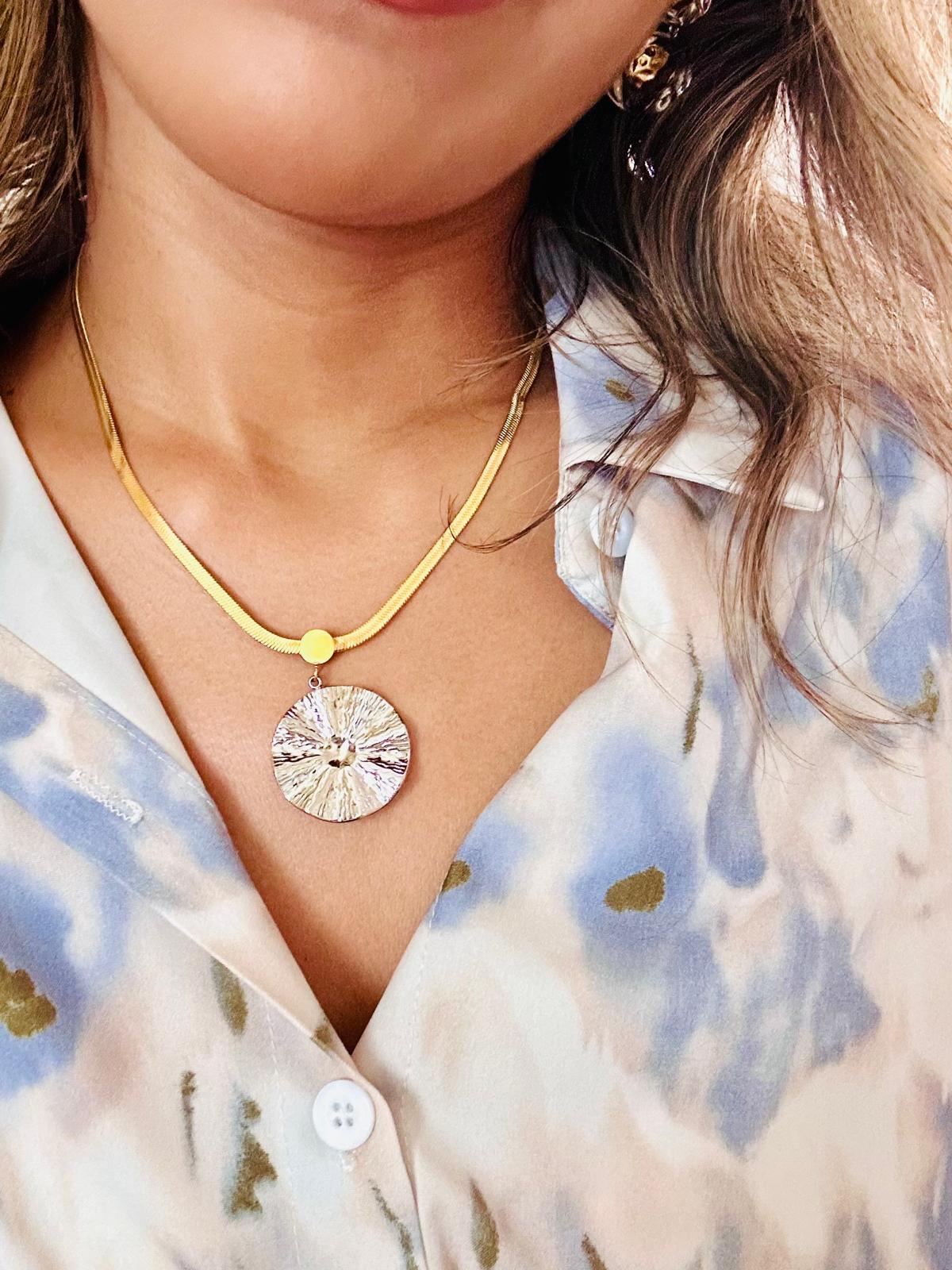 Gold & Silver Flower Necklace