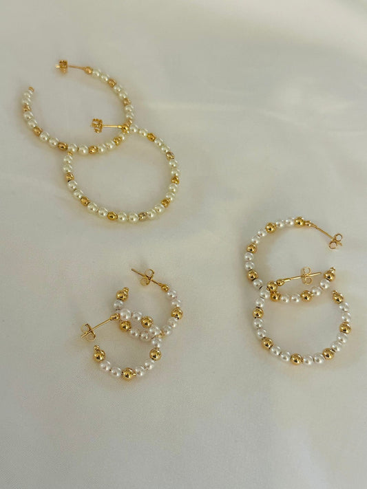 Pearl & Beads Hoops