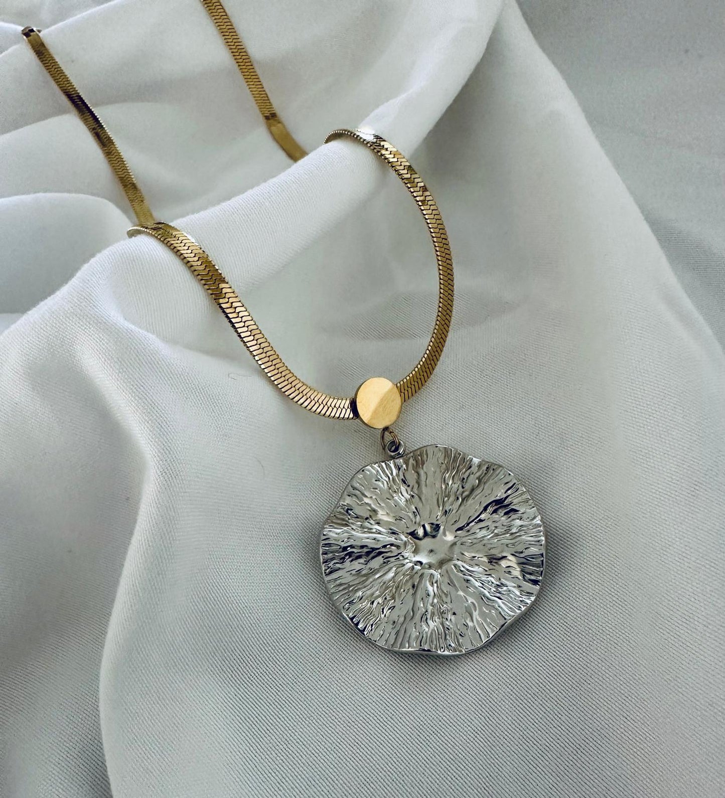 Gold & Silver Flower Necklace